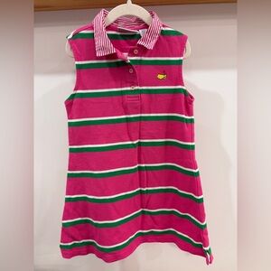 The Masters Collection Pink and Green Striped Kids Dress (7/8)